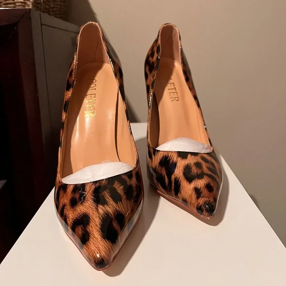 NWT COLETER Leopard heels - Picture 5 of 11